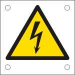 E49607N - Cartello alluminio pericolo elettricita' EN ISO 7010