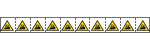E49609NS - foglio n.10 etichette adesive 30x30 Pericolo carrelli in..EN ISO 7010