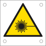 E49610M - Cartello alluminio pericolo raggio laser EN ISO 7010