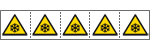 E49636MS - foglio n.5 etichette adesive 60x60 Pericolo basse temp....EN ISO 7010