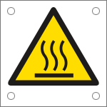 E49639N - Cartello alluminio pericolo superficie calda EN ISO 7010