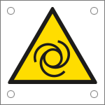 E49642N - Cartello alluminio pericolo avviamento automatico EN ISO 7010