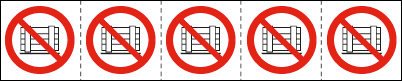 E49735MS - foglio n.5 etichette adesive 60x60 Vietato depositare mat...EN ISO7010