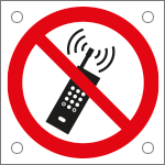 E49738N - Cartello bordo macchina divieto uso telefono cellulare EN ISO 7010
