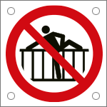 E49780M - Cartello divieto "vietato oltrepassare la recinzione"