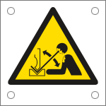 E49831M - Cartello bordo macchina pericolo movimento rapido del...EN ISO 7010