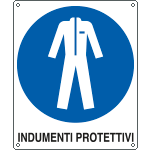 E616101KS - Etichetta adesiva obbligo Indumenti protettivi EN ISO 7010