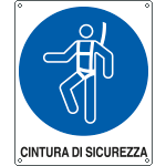 E617901X - Cartello obbligo cintura di sicurezza EN ISO 7010
