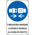 E639001K - Cartello obbligo indossare la cintura di sicurezza EN ISO 7010