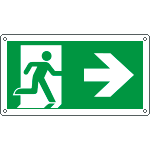 E715102W - Cartello uscita di emergenza freccia a destra EN ISO 7010