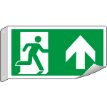 E715103BFLK - Cartello bifacciale flessibile uscita avanti EN ISO 7010