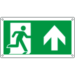 E715103W - Cartello uscita di emergenza freccia avanti EN ISO 7010