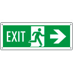 E720202XS - Etichetta Exit freccia a destra EN ISO 7010