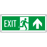 E720203KS - Etichetta uscita di emergenza freccia avanti EXIT EN ISO 7010