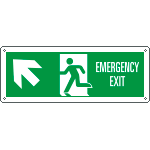 E720305KS - Etichetta Emergency Exit freccia alto sx EN ISO 7010
