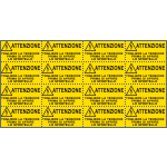 E91590C - foglio da 16 etichette autoadesive Togliere la tensione...EN ISO 7010