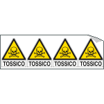 E9554B - Foglio 4 etichette Pericolo Sostanze Tossiche EN ISO 7010