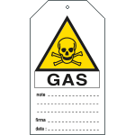 E9808 - Cartellino plastica pericolo gas...EN ISO 7010