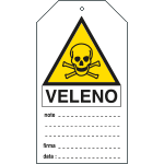 E9812 - Cartellino plastica pericolo veleno...EN ISO 7010