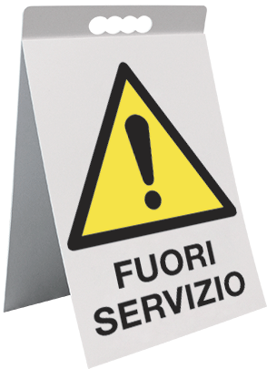 ECAP17125X - cavalletto PVC fuori servizio