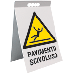 ECAP1759X - Cavalletto PVC pavimento scivoloso con simbologia EN ISO 7010
