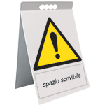 ECAP1761X - cavalletto PVC pericolo generico spazio scrivibile