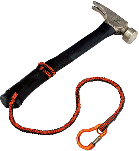 EDS310 - cordino elastico porta attrezzi 96-123 cm nero/arancio 1 moschettone