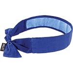 EDS670 - bandana rinfrescante colore blu per testa e collo riutilizzabile