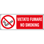 EEF18091K - cartello autoadesivo EasyFix vietato fumare no smoking EN ISO 7010