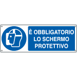 EEF1908K - cartello autoadesivo EasyFix obbligo schermo protettivo EN ISO 7010