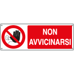 EF18055K - cartello autoadesivo EasyFix divieto "non avvicinarsi"