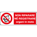 EF1833K - cartello autoadesivo EasyFix  non riparare regolare organi in moto