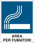 EF20167X - cartello adesivo EasyFix area fumatori