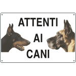 EF3556 - Cartello adesivo EasyFix attenti AL CANE