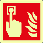 EL15117XP - Cartello fotoluminescente allarme antincendio EN ISO 7010