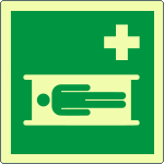 EL15179XA - cartello emergenza barella di emergenza EN ISO 7010 luminescente