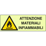EL1710KS - Etichetta adesiva luminescente DIN materiale infiammabile EN ISO 7010