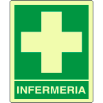 EL20102YP - Cartello PVC infermeria  EN ISO 7010
