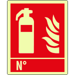EL20121KS - Adesivo luminescente estintore N  EN ISO 7010