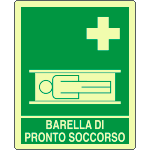 EL20154XA - Cartello fotoluminescente barella pronto soccorso