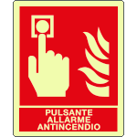 EL20174XP - Cartello luminescente pulsante allarme antincendio EN ISO 7010