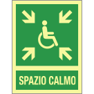 EL20195WA - Cartello emergenza spazio calmo EN ISO 7010 E024 luminescente