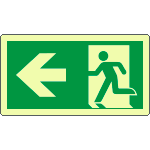 EL715101XA - Cartello luminescente DIN PLUS "uscita emergenza "  sinistra
