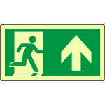 EL715103WS - Etichetta uscita di emergenza freccia avanti EN ISO 7010