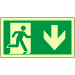 EL715104KP - Cartello fotoluminescente uscita emergenza indietro