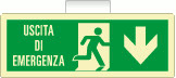 EL720104SKA - Cartello luminescente uscita di emergenza sud