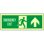 EL720303WP - Cartello luminescente DIN Emerg.Exit freccia nord EN ISO 7010