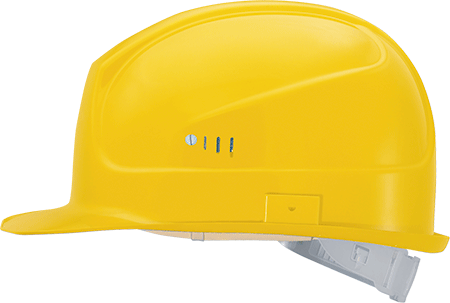 ELE08Y - Elmetto SuperBoss 9750 col.giallo fori aerazione laterali chiudibili