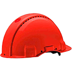 ELE16R - elmetto 3M G3000 ventilato colore ROSSO