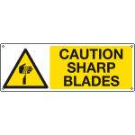 EYE172201K - sign hazard "CAUTION SHARP BLADES" EN ISO 7010 W022
